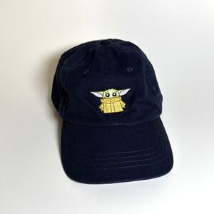 STAR WARS Baby Yoda Unisex Kids Grogu One Size Adjustable Baseball Cap Navy Blue